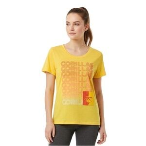 Russell T-Shirt Small Yellow Gorillaz Band Graphic Tee Streetwear Concert New